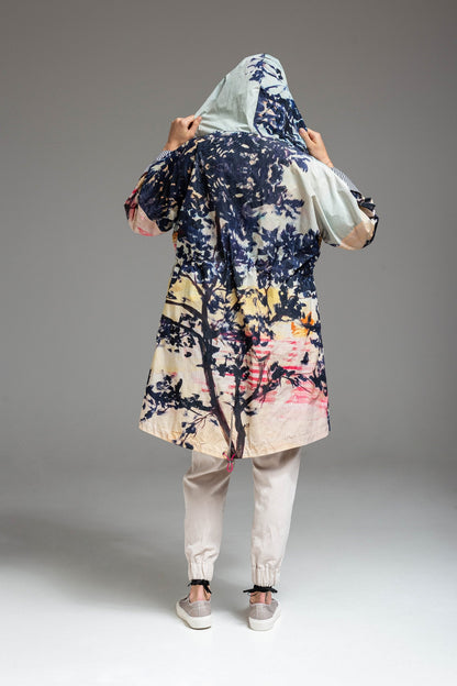 waterresistant hooded parka-style jacket artista budapest