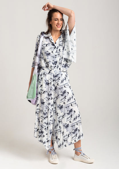 loose fitted blouse with button down closure artista budapest