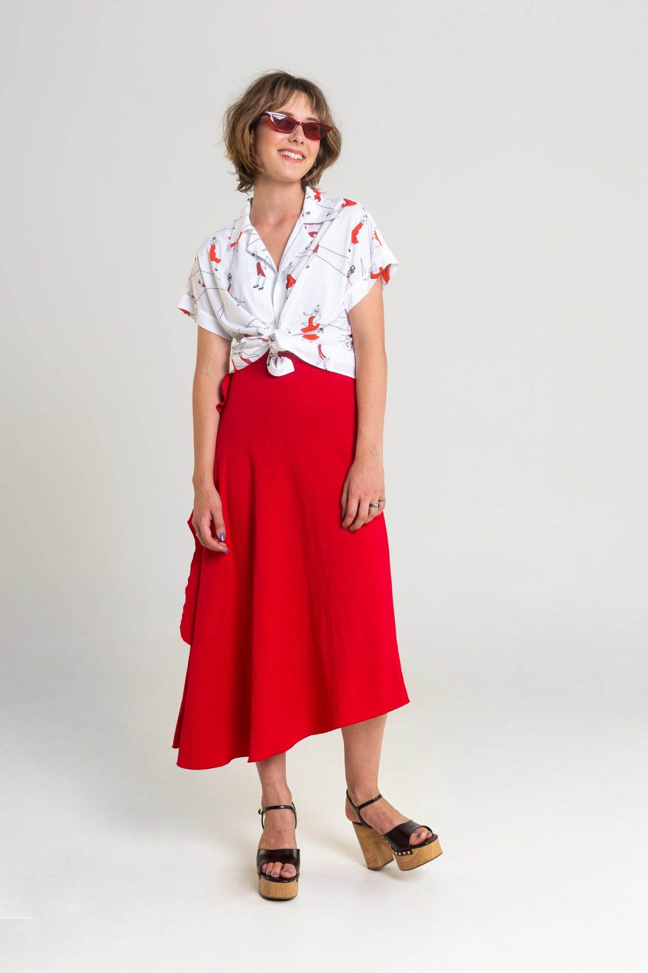 unique printed blouse with button fastening artista budapest