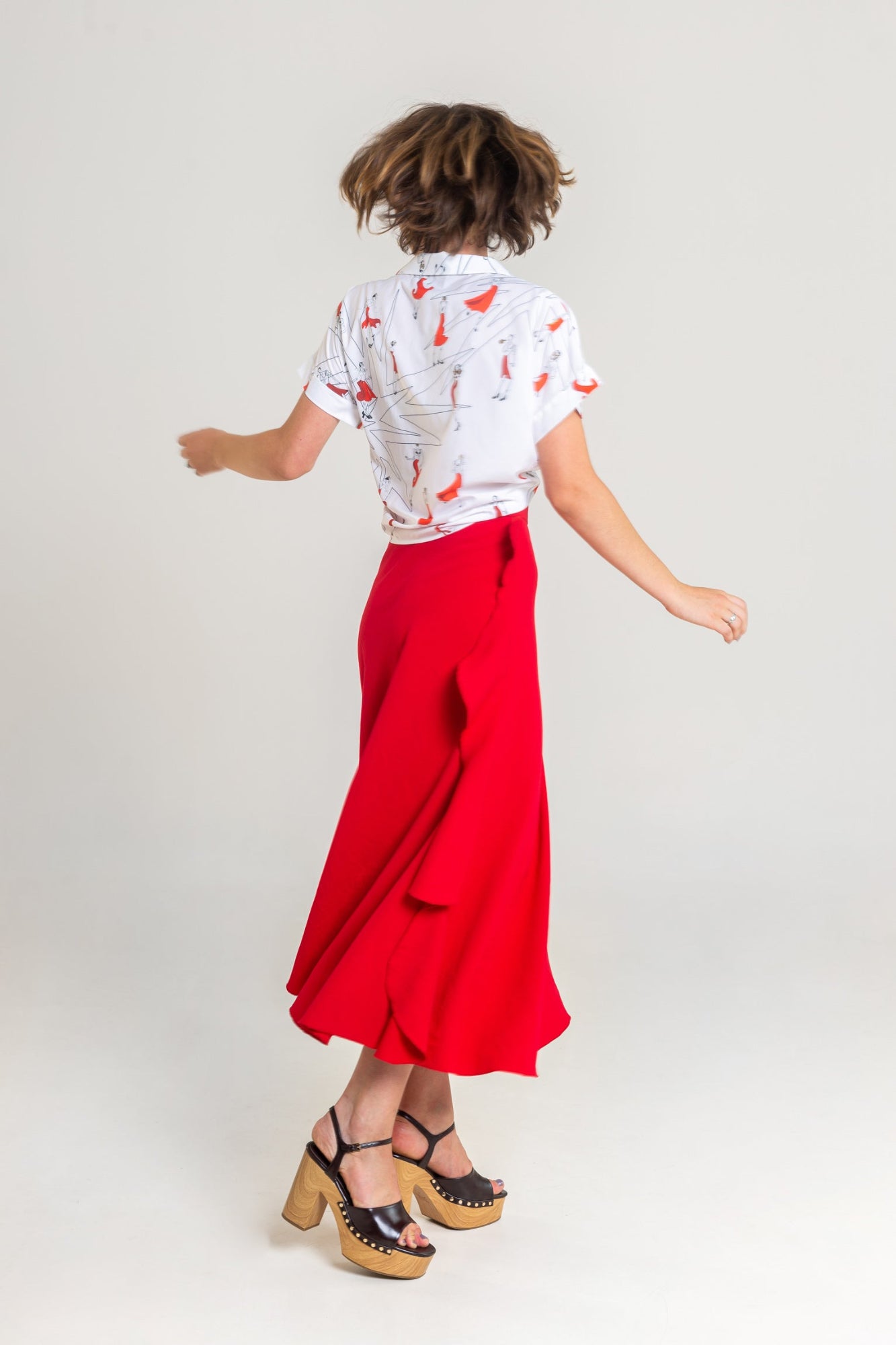 unique printed blosue with soft collar artista budapest