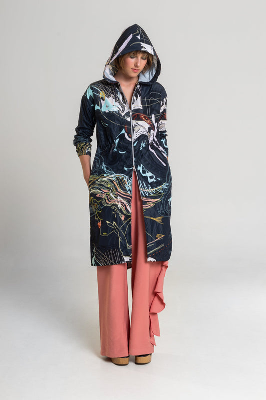 waterresistant hooded jacket artista budapest