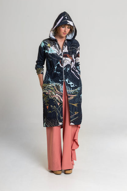 waterresistant hooded jacket artista budapest