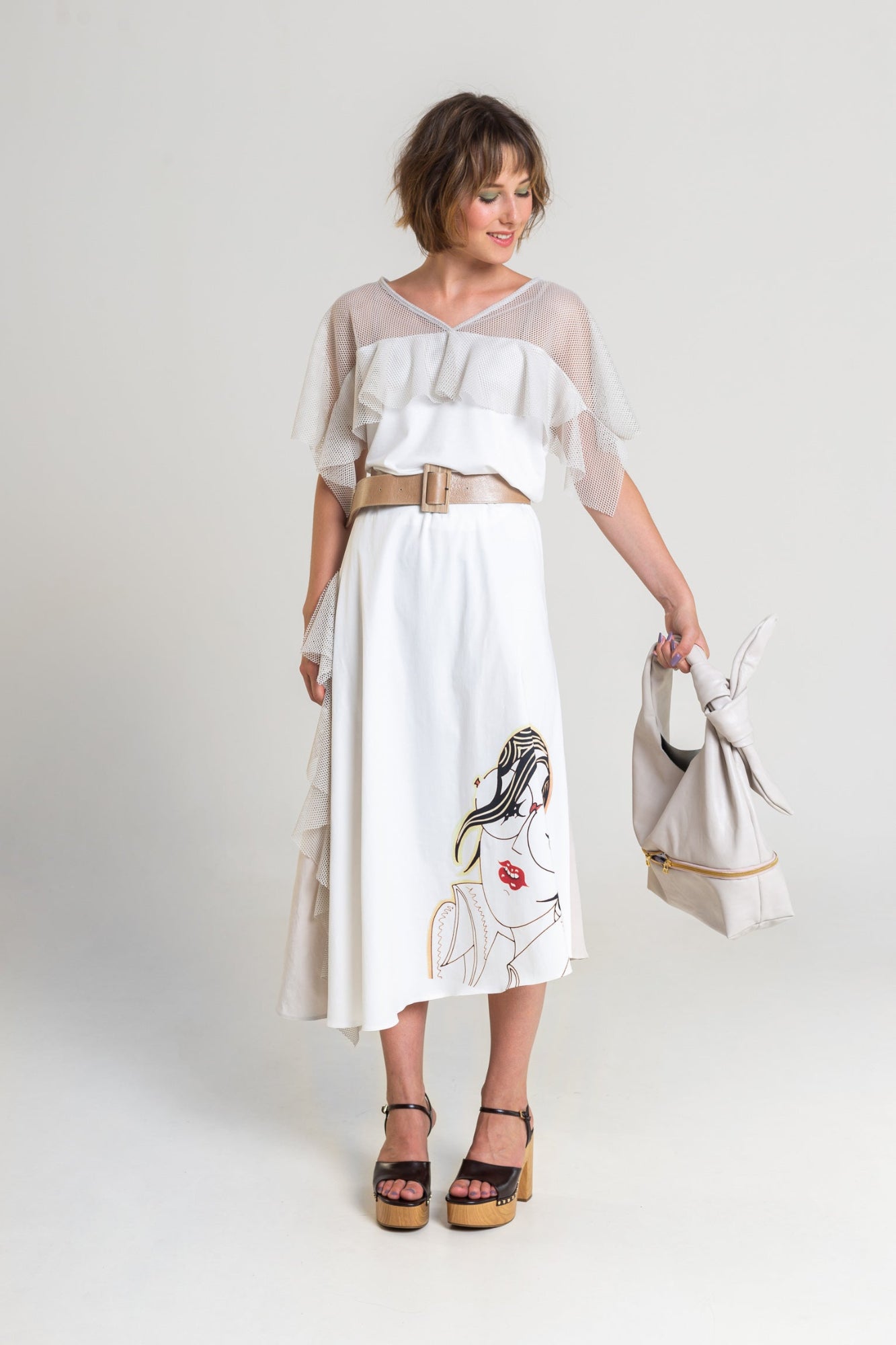 asymmetric bias cut maxi skirt artista budapest