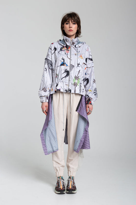 waterresistant jacket with removable skirt artista budapest