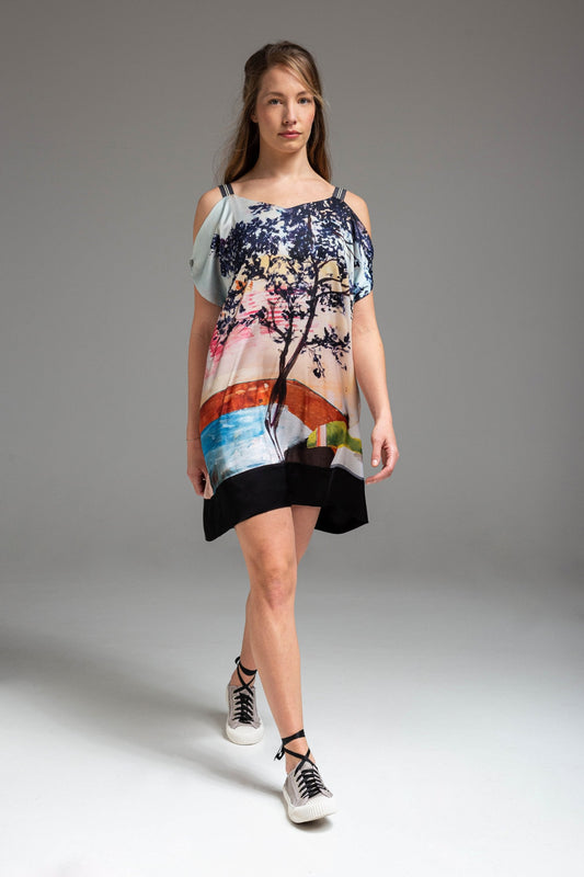 mini dress made of viscose blend artista budapest