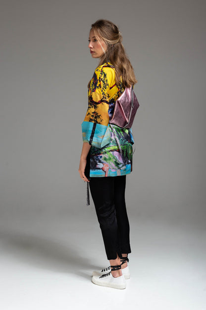 reversible kimono with batwing sleeves artista budapest