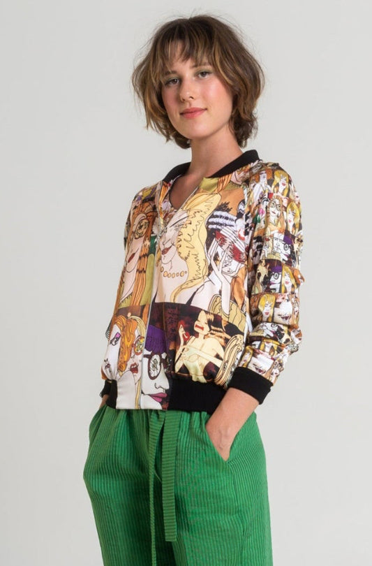 unique printed bomber jacket artista budapest
