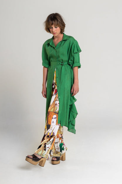 wide leg cut printed pants artista budapest