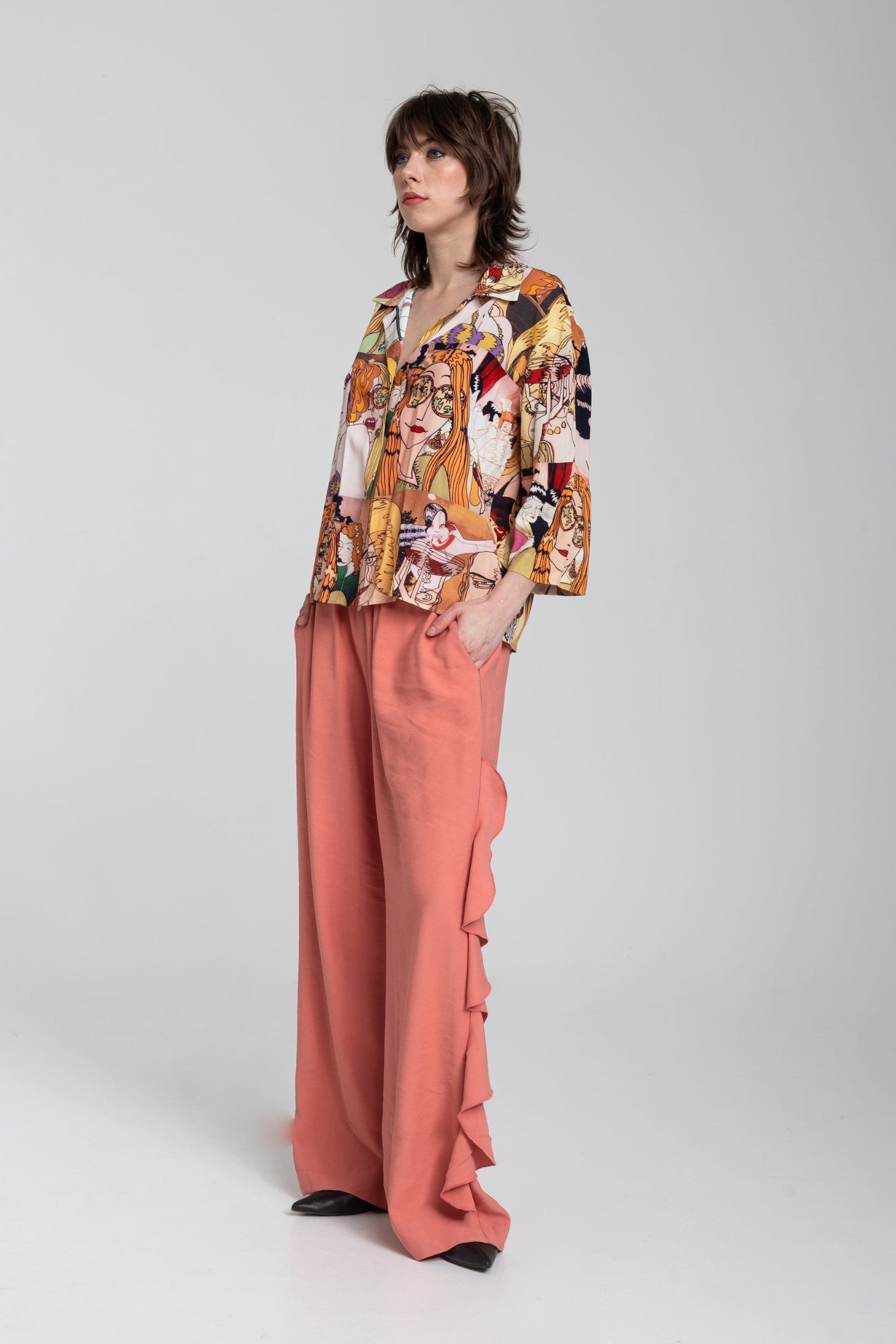 printed shirt with long sleeves artista budapest