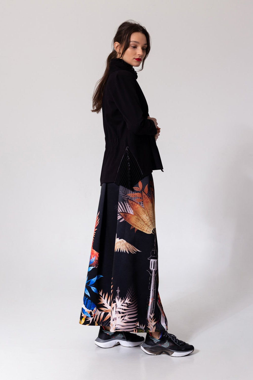 maxi skirt with slit on front