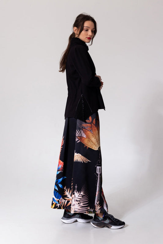 maxi skirt with slit on front