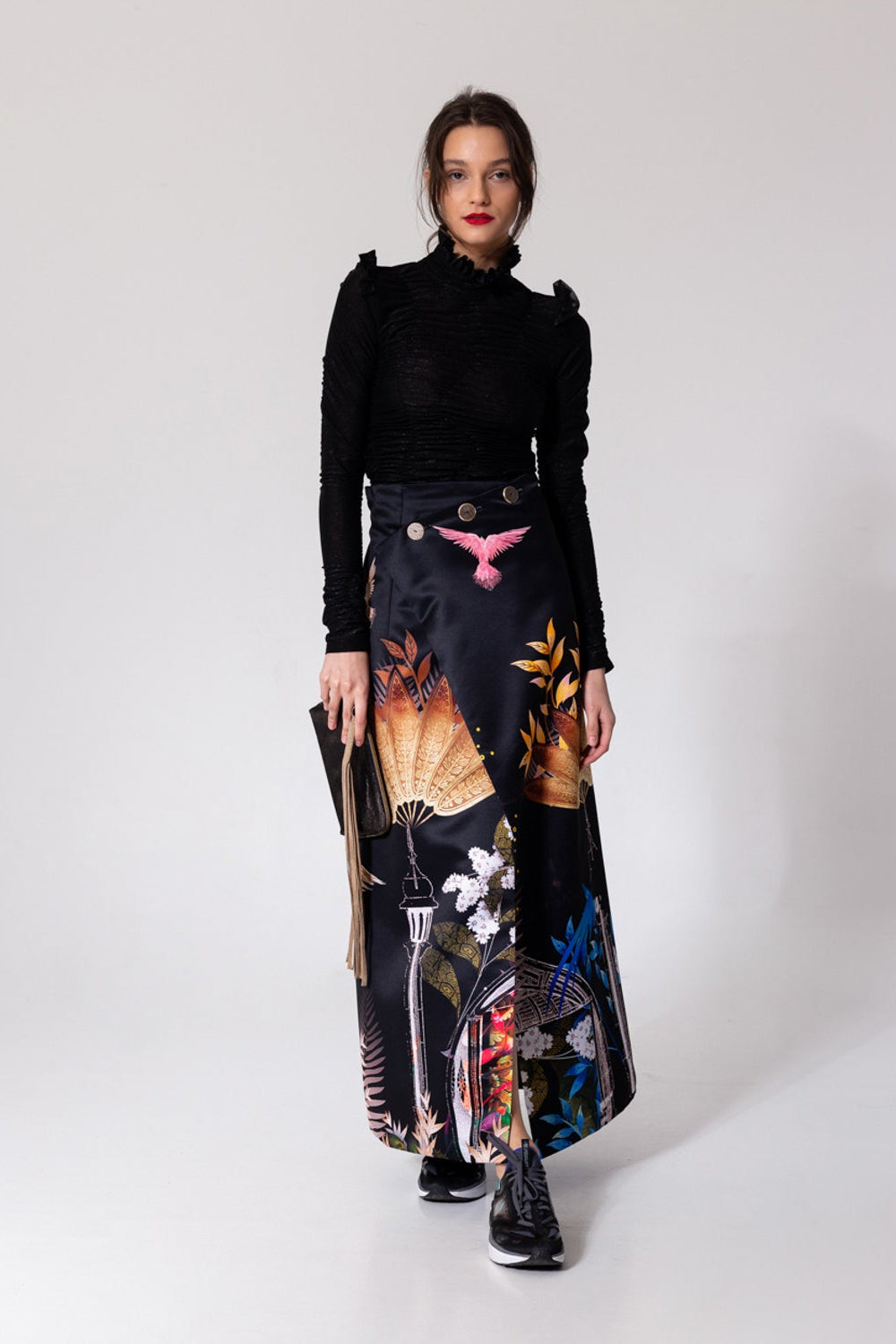 maxi skirt with unique prints artista budapest