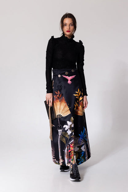 maxi skirt with unique prints artista budapest