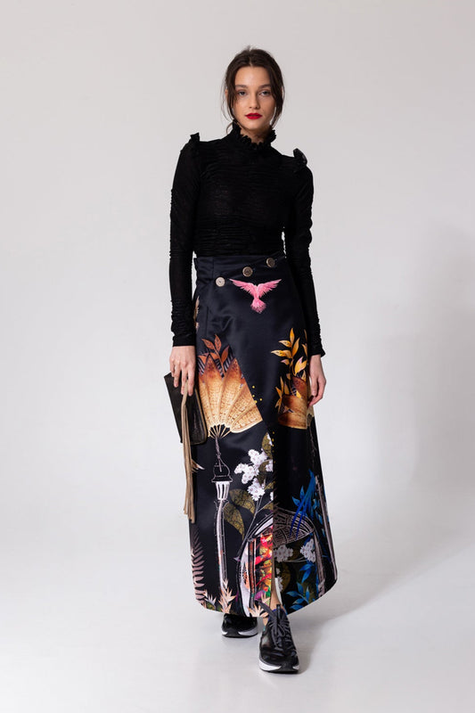 maxi skirt with unique prints artista budapest