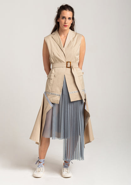 transformative trench coat with removable skirt artista budapest